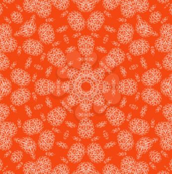 Orange background with abstract radial white pattern