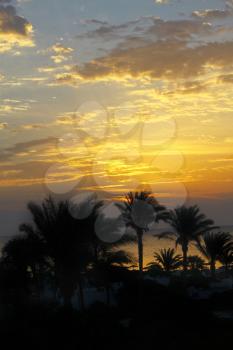 Landscape of cloudy early morning, Red Sea, Egypt         