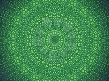 Green abstract background with radial pattern