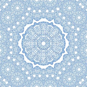 Background with abstract blue pattern on white
