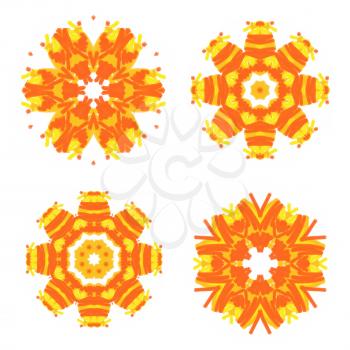 Set of bright abstract patterns for design