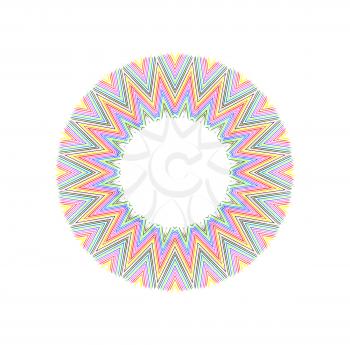 Abstract round concentric pattern from color lines