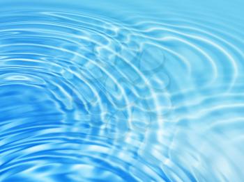 Abstract blue background with circular ripples