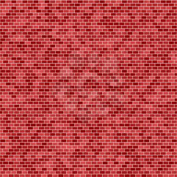 Background with red brick wall seamless pattern