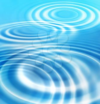 Abstract blue background with concentric ripples