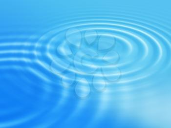 Abstract blue background with round concentric ripples