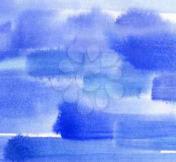 Abstract blue watercolor background for design