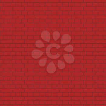 Bright red brick wall pattern, abstract seamless texture