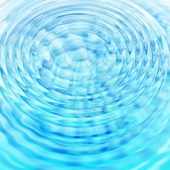 Abstract blue background with round water ripples