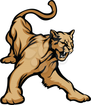 Royalty Free Clipart Image of a Cougar