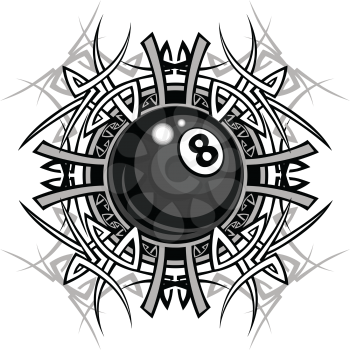 Royalty Free Clipart Image of an Eight Ball