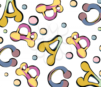 Royalty Free Clipart Image of an Abstract Alphabetical Background