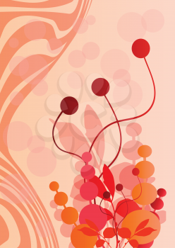 Royalty Free Clipart Image of an Abstract Floral Design