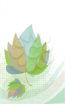 Royalty Free Clipart Image of a Decorative Leaf Design