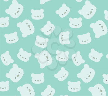 Royalty Free Clipart Image of a Blue Teddy Bear Background