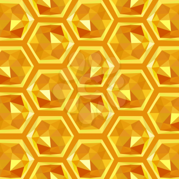 Illustration of origami honeycomb pattern