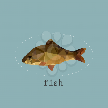 Illustration of origami fish with text for children