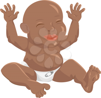 Royalty Free Clipart Image of a Baby