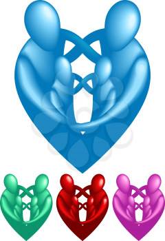 Royalty Free Clipart Image of a Family