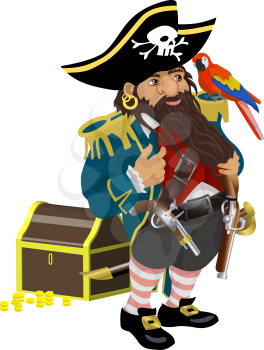 Royalty Free Clipart Image of a Pirate