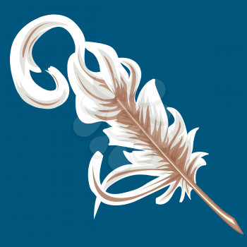 Royalty Free Clipart Image of a Quill Feather