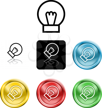 Royalty Free Clipart Image of Light Bulb Icons