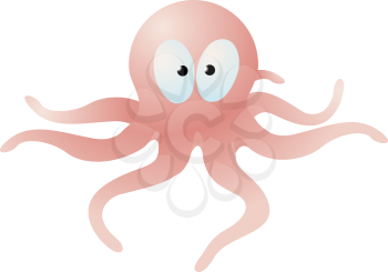 Royalty Free Clipart Image of an Octopus 