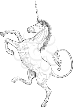 Royalty Free Clipart Image of a Unicorn