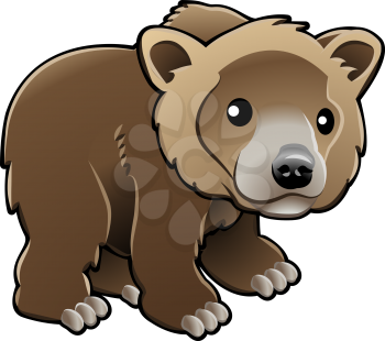 Royalty Free Clipart Image of a Bear