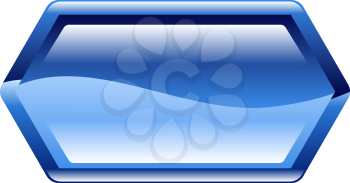 Royalty Free Clipart Image of a Blue Banner