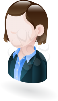 Royalty Free Clipart Image of an Illustration of a Businesswoman