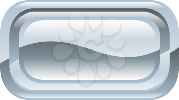 Royalty Free Clipart Image of a Silver Button
