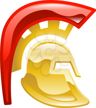 Royalty Free Clipart Image of a Spartan Helmet 