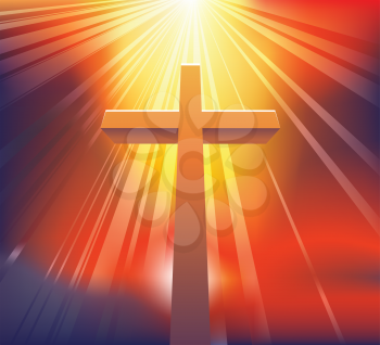 Royalty Free Clipart Image of a Cross