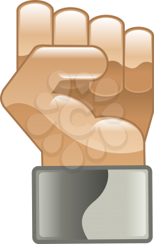 Fist hand power clipart illustration icon