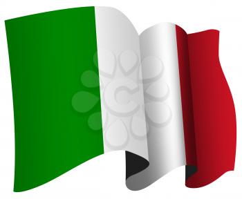 Royalty Free Clipart Image of an Italian Flag