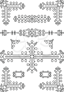 Royalty Free Clipart Image of a Page of Decorations
