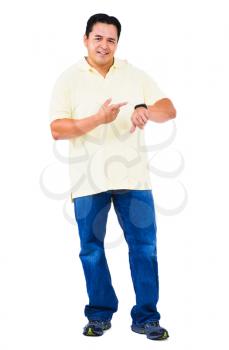 Royalty Free Photo of a Man pointing at his Watch