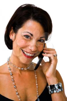 Royalty Free Photo of a Woman Talking on a Cellular Phone