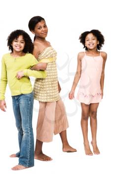Royalty Free Photo of Three Girls Standing Together