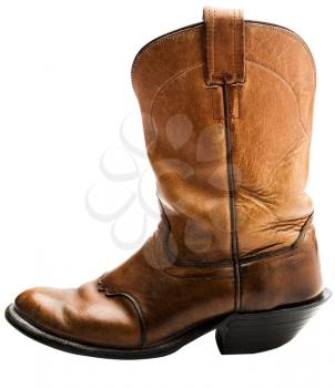 Royalty Free Photo of a Brown Cowboy Boot