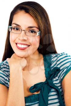 Royalty Free Photo of a Young Lady Wearing Glasses