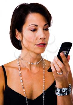 Royalty Free Photo of a Woman Text Mssaging 
