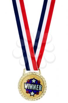 Winner medal isolated over white