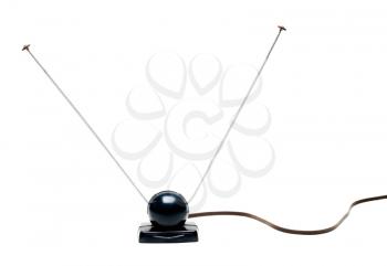Tv antenna isolated over white