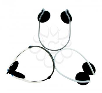 Headphones isolated over white