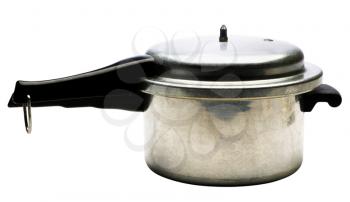 Single pressure cooker isolated over white