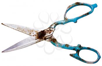 Close-up of a scissor isolated over white