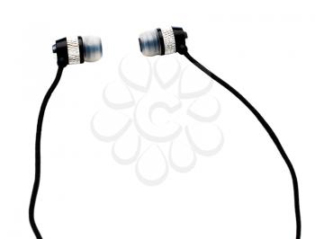 Earbuds isolated over white