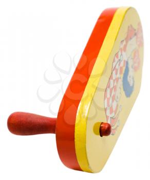 Plastic rattle isolated over white